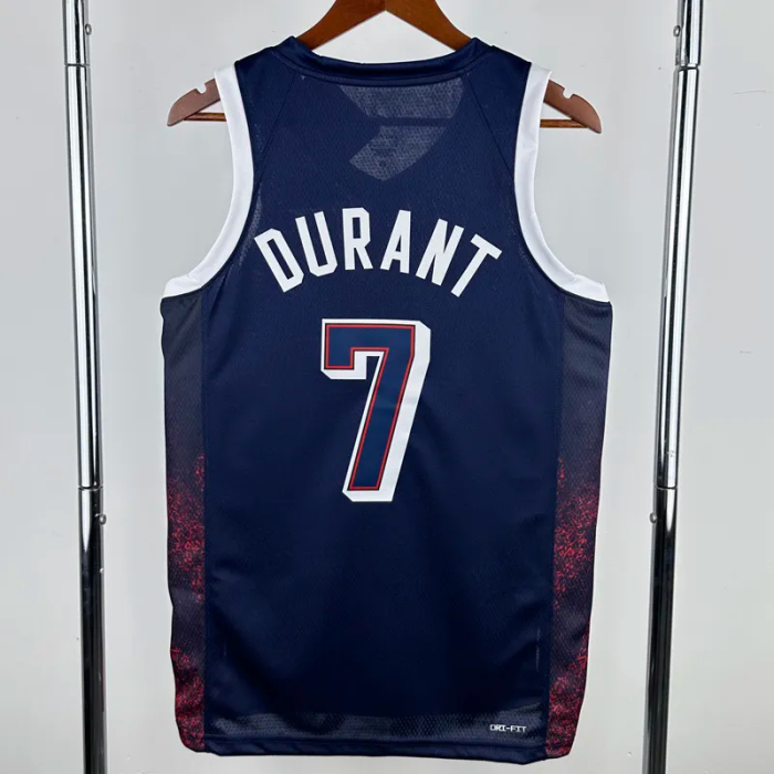2024 Olympic Game USA DURANT # 7 Dark Blue Basketball Jersey