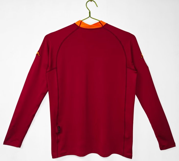 2000-2001 Roma Home Long Sleeve Retro Soccer Jersey