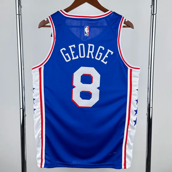 24-25 76ERS GEORGE #8 Blue Top Quality Hot Pressing NBA Jersey