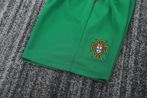 2004 Portugal Home Long sleeves Retro Kids Soccer Jersey