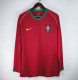 2006 Portugal Home Long Sleeve Retro Soccer Jersey