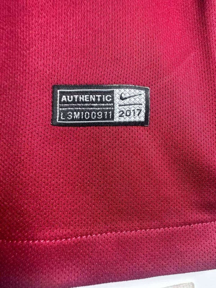 2017-2018 Roma Home Long sleeves Retro Soccer Jersey