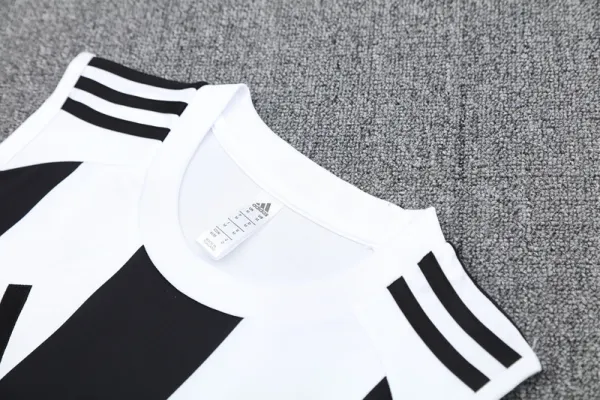 2025 AD White Black Tank Top And Shorts Suit