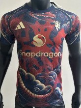 25-26 Man Utd Red Black Player Version Training shirts