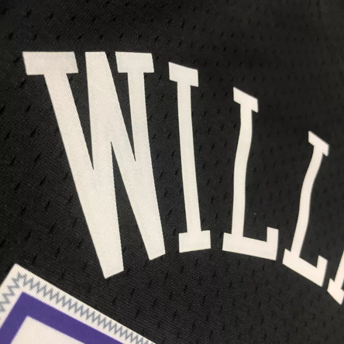 2001 Kings WILLIAMS #55 Black Retro Top Quality Hot Pressing NBA Jersey