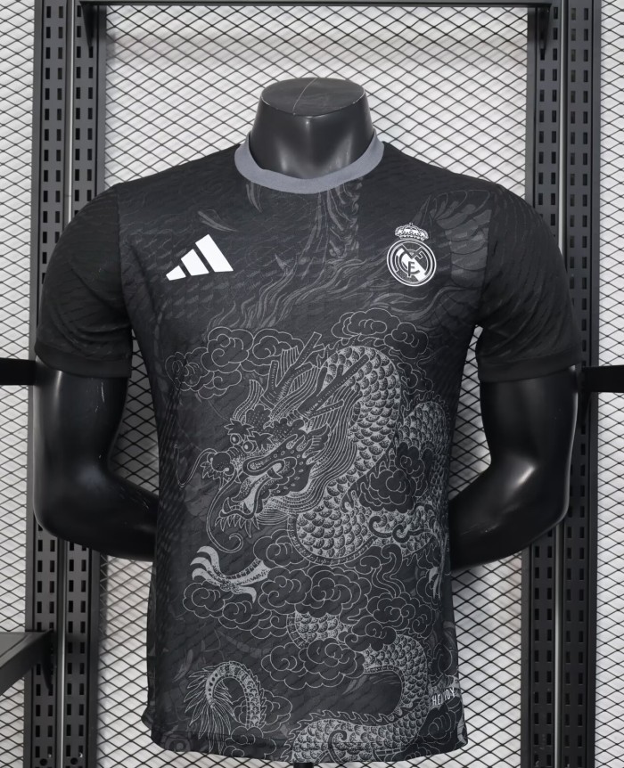 25-26 RMA Black Special Edition Player Version Soccer Jersey