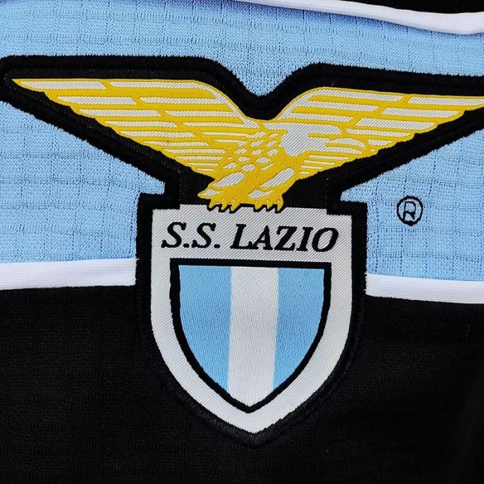 1998-2000 Lazio Away Black Retro Soccer Jersey