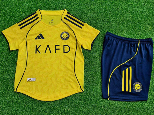 25-26 AL-Nassr Home Kids Player Version Soccer Jersey 1:1 Thai Quality (球员童装)