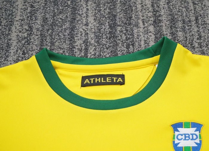 1970 Brazil Home Retro Kids Soccer Jersey