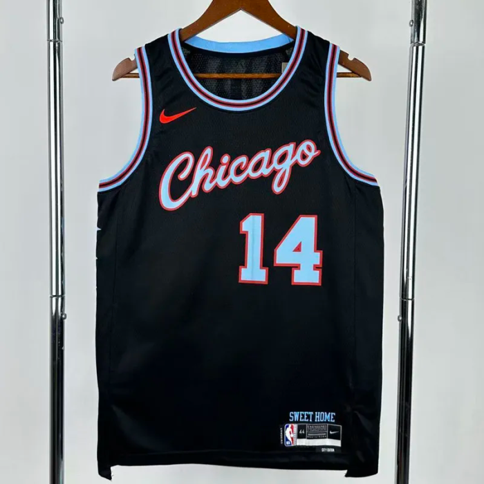 25-26 BULLS BUZELIS #14 Black City Edition Top Quality Hot Pressing NBA Jersey