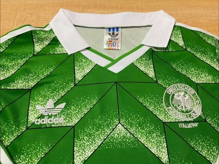 1990 Germany Away Long sleeves Retro Soccer Jersey