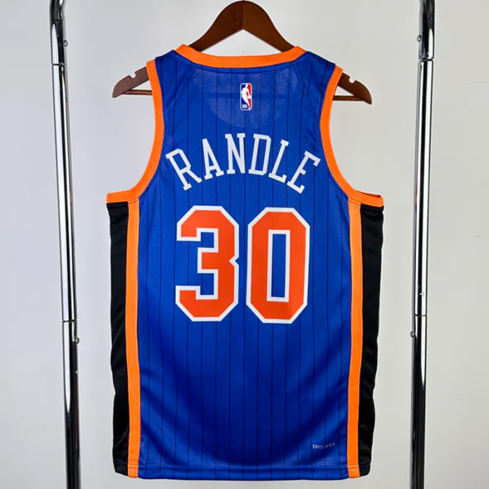 23-24 KNICKS RANDLE #30 Blue City Edition Top Quality Hot Pressing NBA Jersey