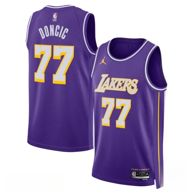 Lakers DONCIC #77 Purple Top Quality Hot Pressing NBA Jersey