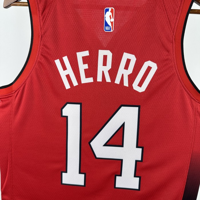 24-25 HEAT HERRO #14 Red City Edition Top Quality Hot Pressing NBA Jersey (V领）