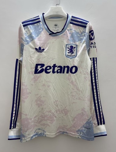 25-26 Aston Villa Third Long Sleeve Fans Soccer Jersey*长袖