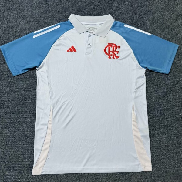 25-26 Flamengo White Polo Short Sleeve