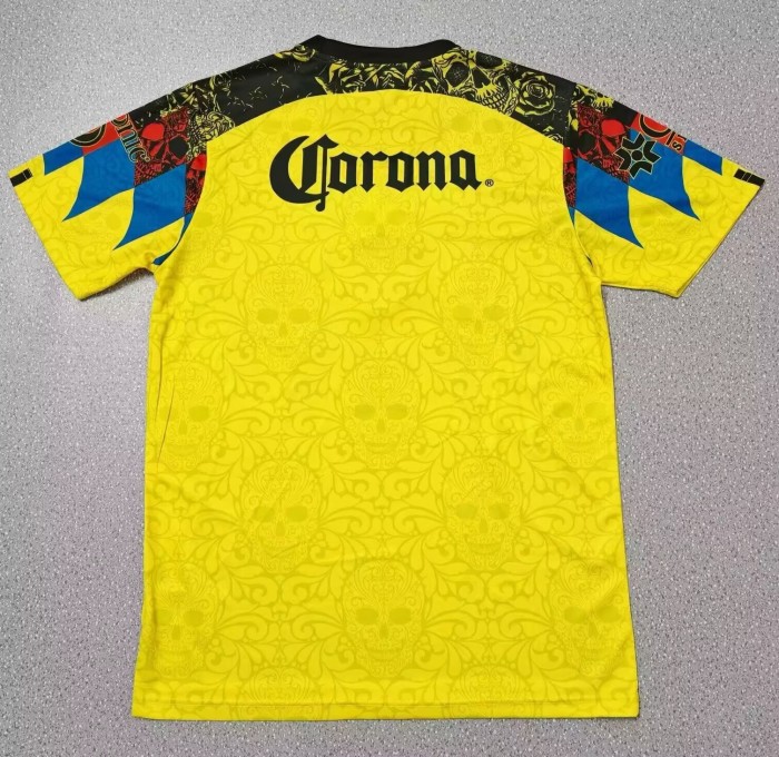 25-26 Club America Yellow Day of the Dead Fans Soccer Jersey