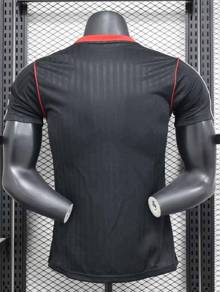 25-26 Man Utd Black Casual Special Edition Player Version Soccer Jersey*带白边