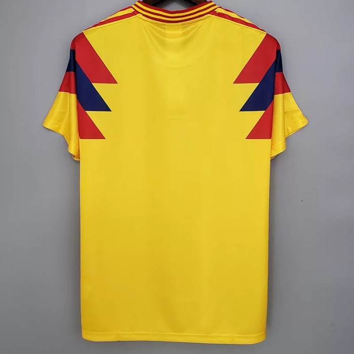 1990 Colombia Home Retro Soccer Jersey