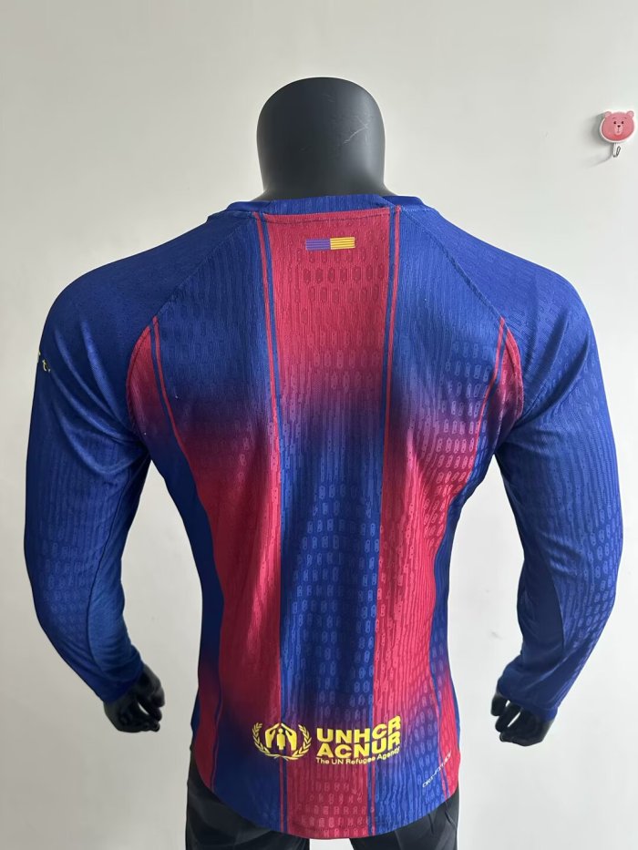 25-26 BAR Home Long Sleeve Player Version Soccer Jersey (长袖球员)
