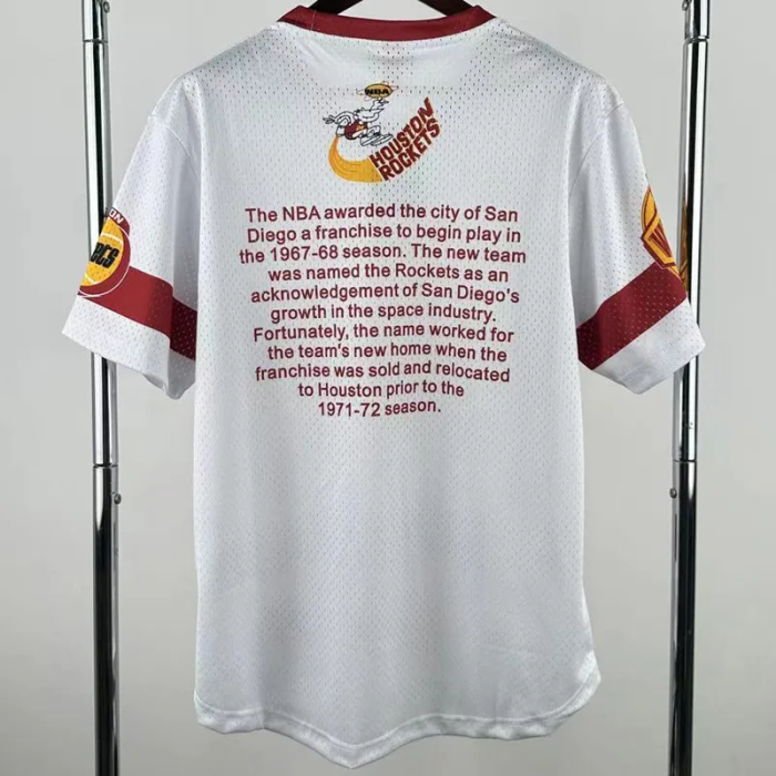 2026 ROCKETS White Retro High Quality Casual T-Shirt #MN