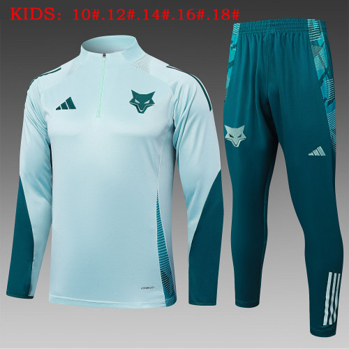 24-25 Cruzeiro High Quality Kids Half Pull Tracksuit