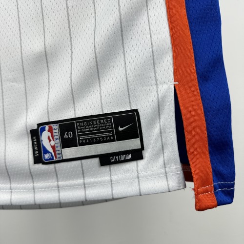 24-25 KNICKS BRUNSON #11 White City Edition Top Quality Hot Pressing NBA Jersey