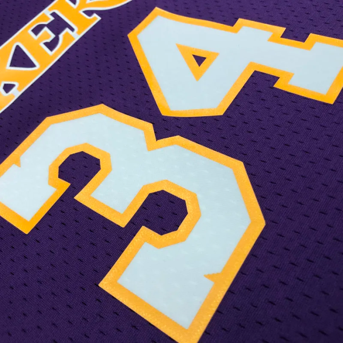 2000 LAKERS O‘NEAL #34 Purple Retro Top Quality Hot Pressing NBA Jersey