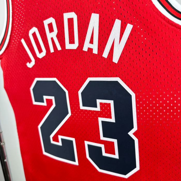 1984-85 BULLS JORDAN #23 Red Retro Top Quality Hot Pressing NBA Jersey