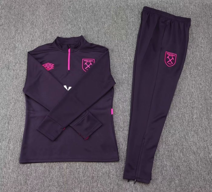 24-25 West Ham High Quality Half Pull Tracksuit