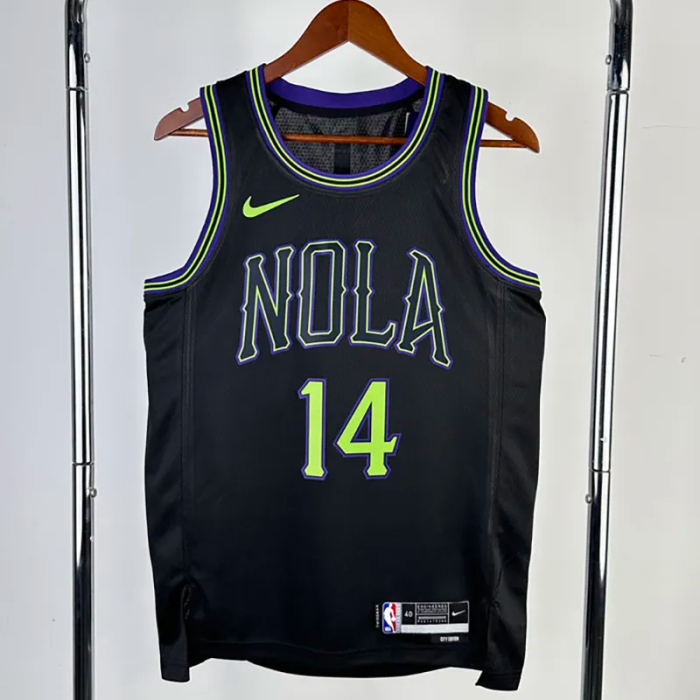 23-24 Pelicans INGRAM #14 Black City Edition Top Quality Hot Pressing NBA Jersey