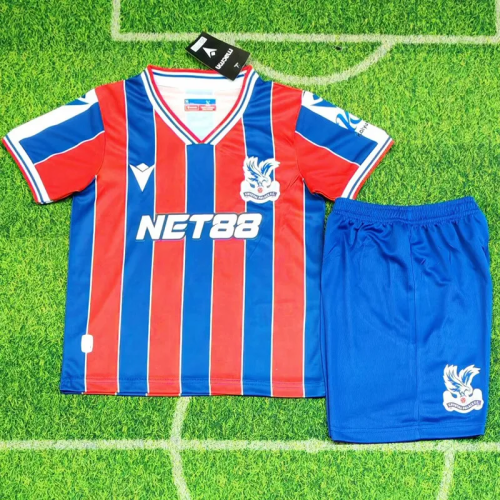 25-26 Crystal Palace Home Kids Soccer Jersey 1:1 Thai Quality