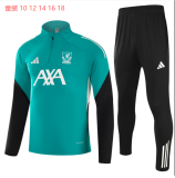 25-26 Liverpool High Quality Kids Half Pull Tracksuit