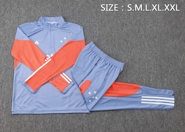 24-25 Cruzeiro High Quality Half Pull Tracksuit