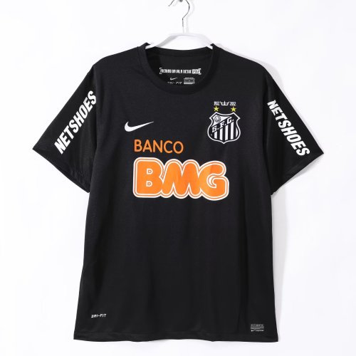 2012-2013 Santos FC Black Retro Soccer Jersey