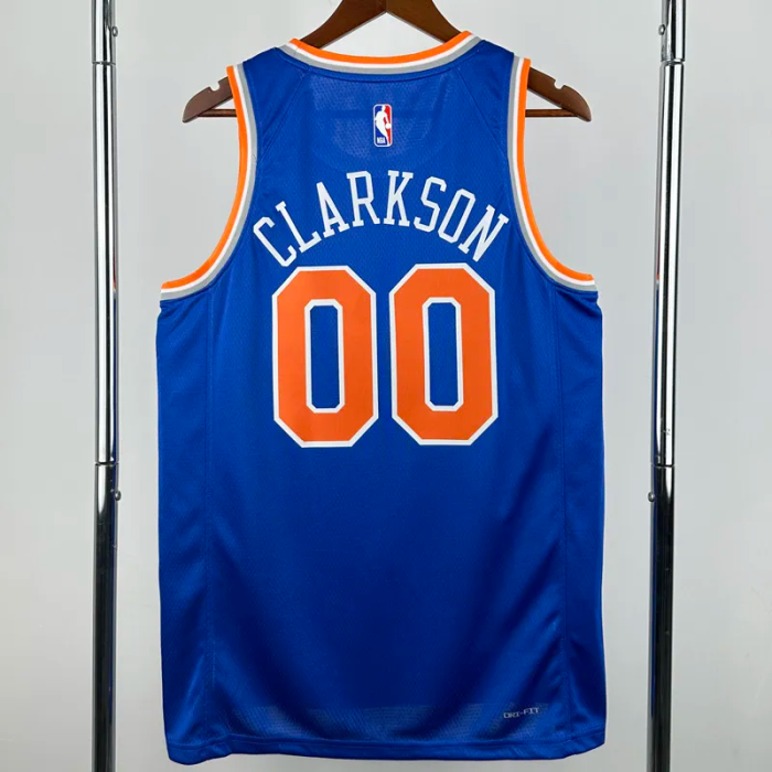 22-23 KNICKS CLARKSON #00 Blue Top Quality Hot Pressing NBA Jersey