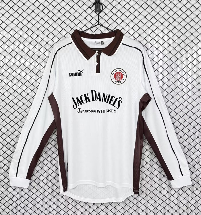 1999-2000 St. Pauli Home Long Sleeve Retro Soccer Jersey