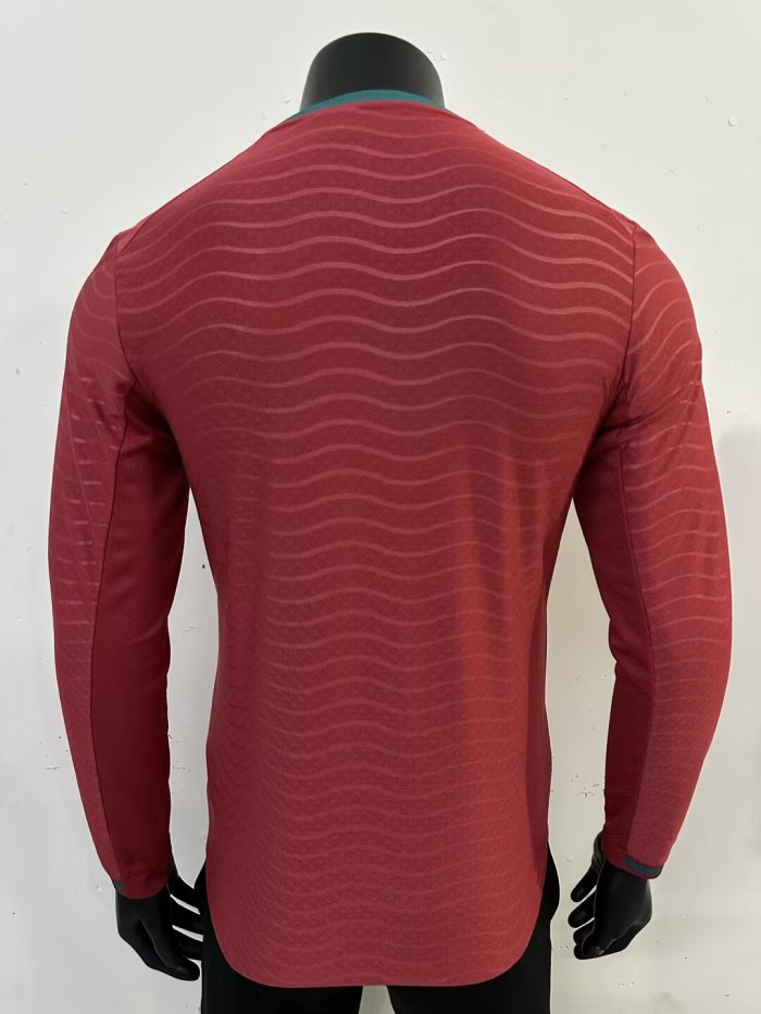 2026 Portugal Home Long Sleeve Player Version Soccer Jersey (长袖球员)