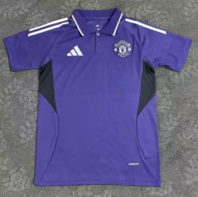 25-26 Man Utd Purple Polo Short Sleeve