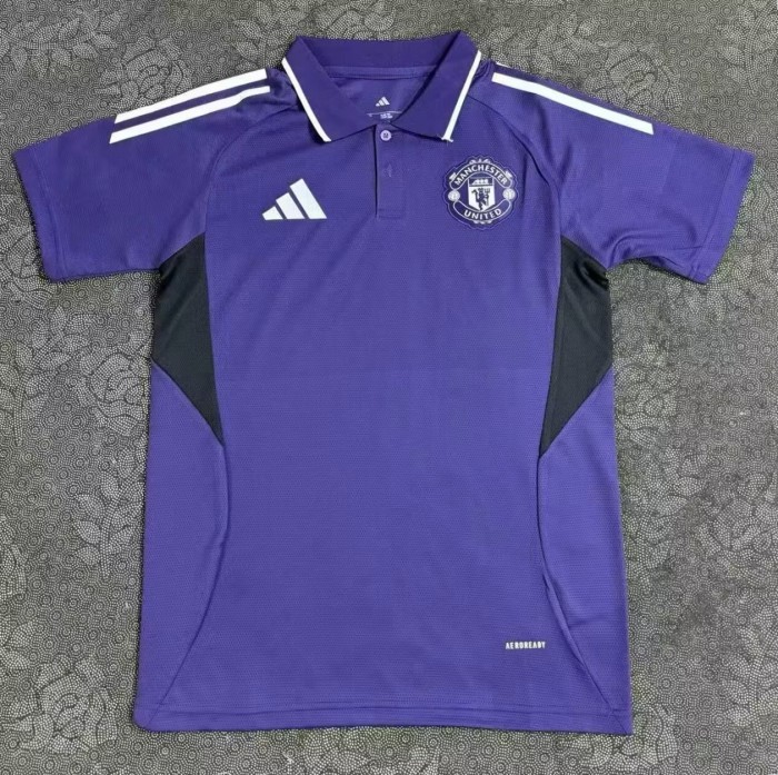 25-26 Man Utd Purple Polo Short Sleeve