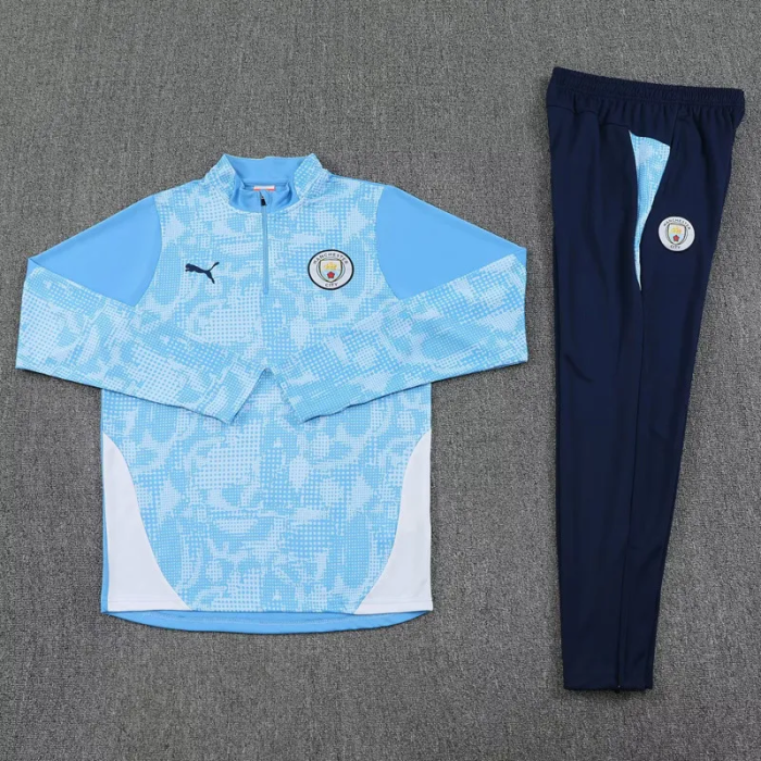25-26 Man City High Quality Half Pull Tracksuit