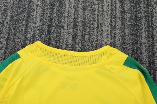 2002 Brazil Home Long sleeves Retro Kids Soccer Jersey