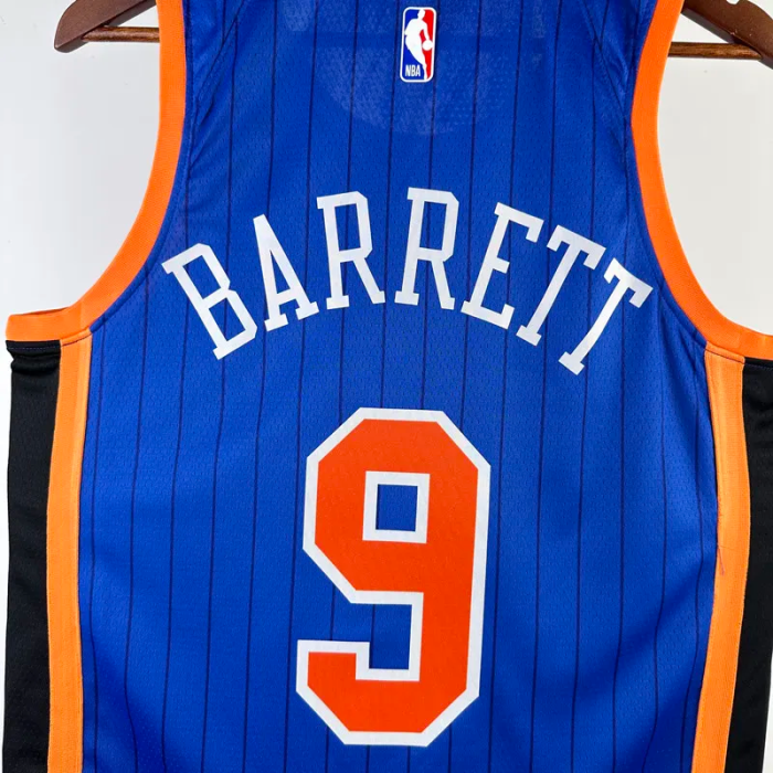 23-24 KNICKS BARRETT #9 Blue City Edition Top Quality Hot Pressing NBA Jersey