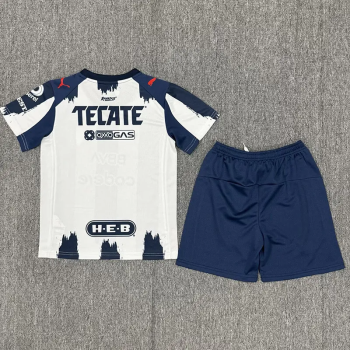 25-26 Monterrey Home Kids Soccer Jersey