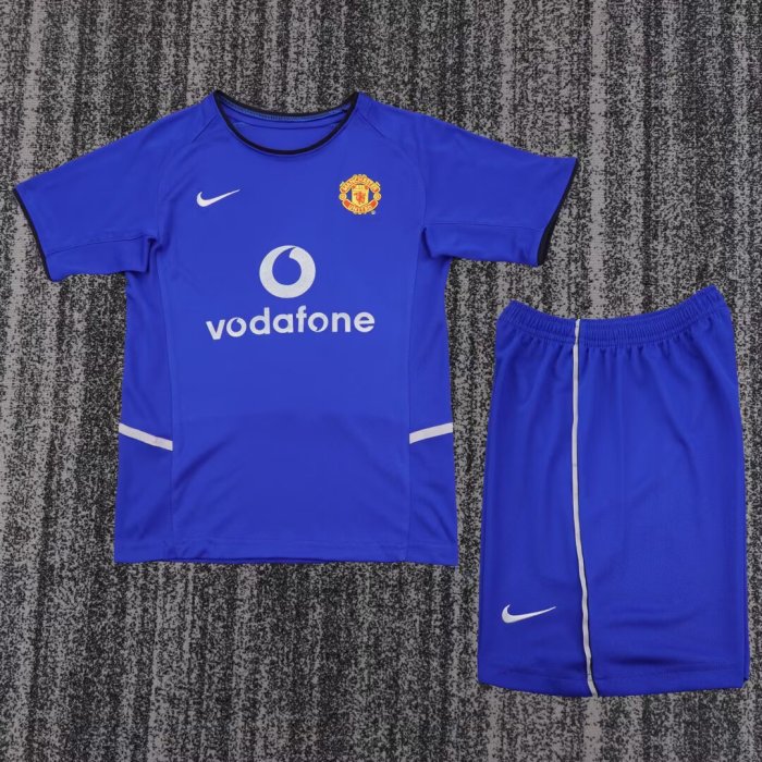 2002-2003 Man Utd Third Retro Kids Soccer Jersey