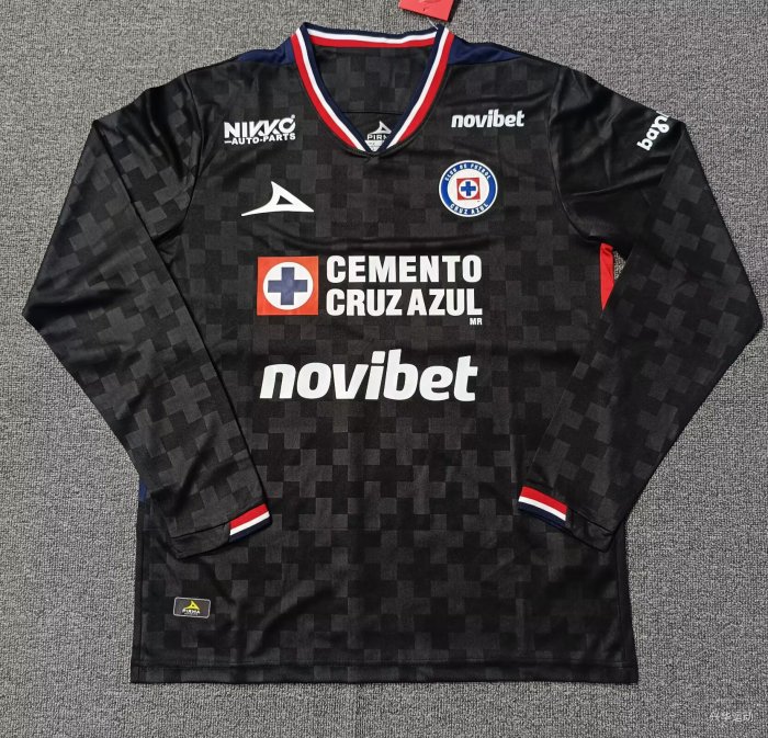 25-26 Cruz Azul Third Long Sleeve Fans Soccer Jersey 1:1 Thai Quality