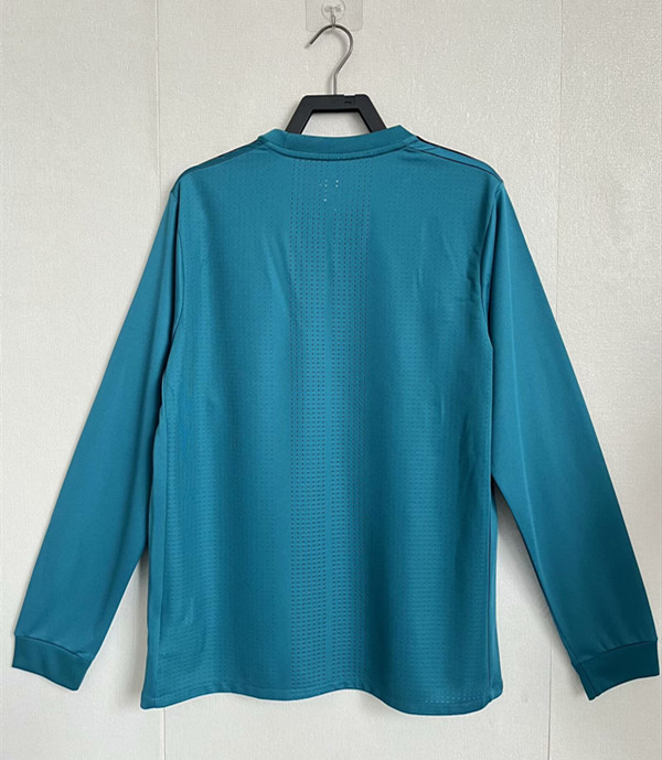 2017-2018 RMA Third Long Sleeve Player Version Retro Soccer Jersey