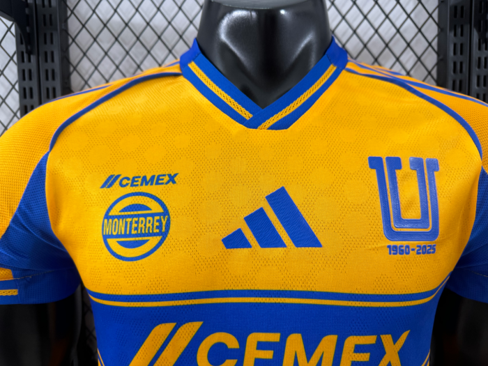 25-26 Tigres UANL Home Player Version Soccer Jersey