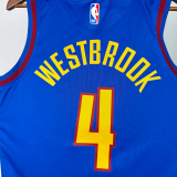 22-23 Nuggets WESTBROOK #4 Blue Top Quality Hot Pressing NBA Jersey (Trapeze Edition)
