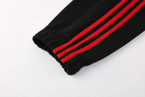 24-25 Man Utd Black Hoodie Tracksuit